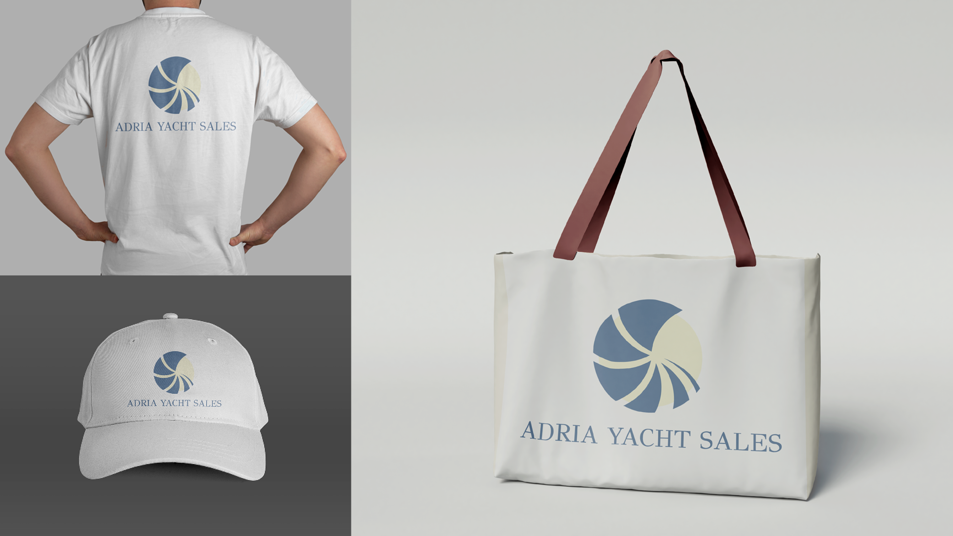 Bild der Merchandise Mockups von Adria Yacht Sales - ein Projekt von SCHLAWEANA